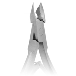 Кусачки для кутикулы матовые PN-817-D(8mm)-LJ, вид сзади, Metzger Кусачки для кутикулы матовые PN-817-D(8mm)-LJ, вид сзади, Metzger