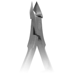 Кусачки для кутикулы с титановым покрытием Cobalt CN-07(2)-T(7mm)LJ, пружина, вид сзади, Metzger