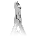 Кусачки для кутикулы блестящие PNEC-304-S-(6mm)-LJ, вид спереди, Scharfen Edge